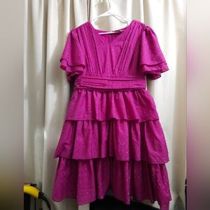 Jessakae Pink Ruffled Dress Size L